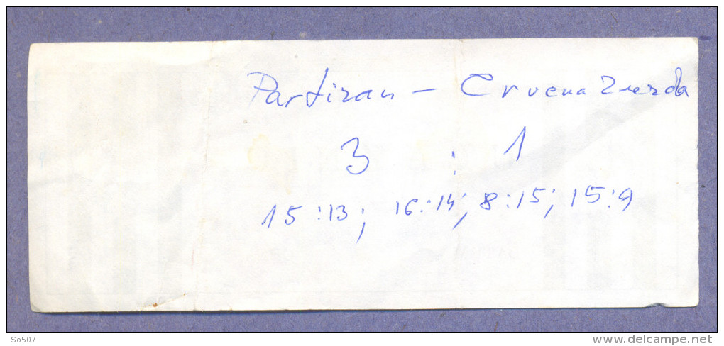 X2-Ticket Volleyball Club Partizan Yugoslavia 1979. - Tickets D'entrée