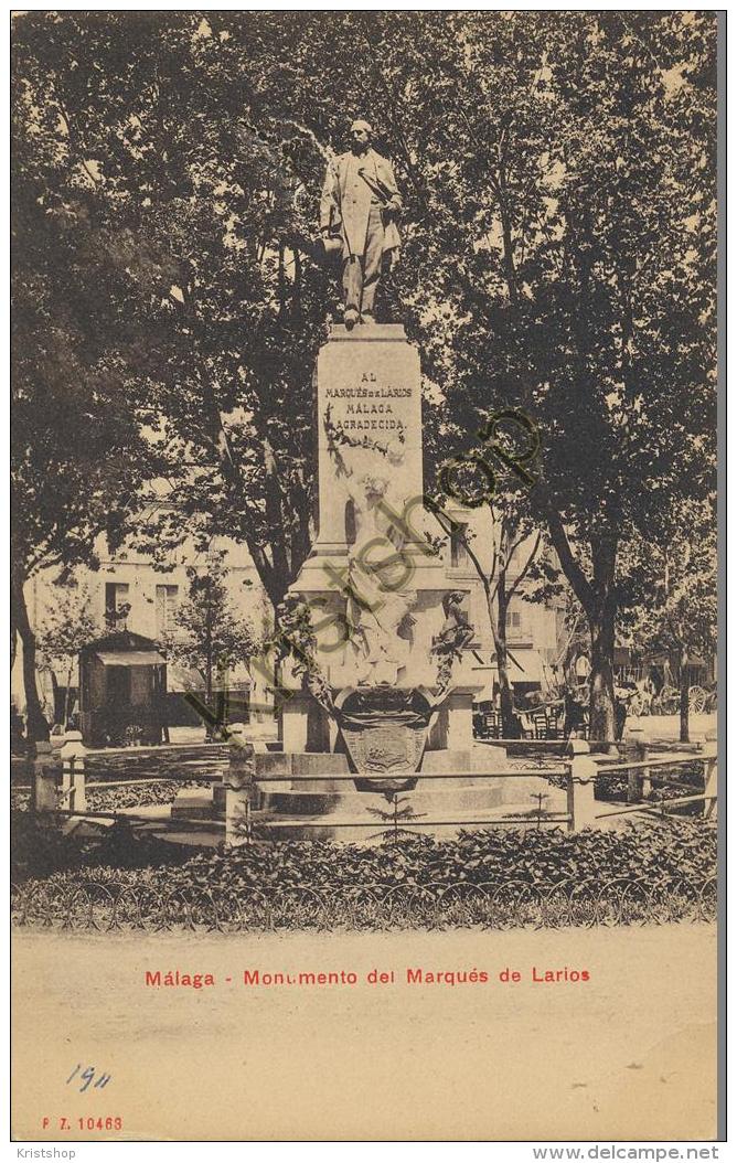 Malaga - Monumento Del Marqués De Larios (KST 2604 - Andere & Zonder Classificatie