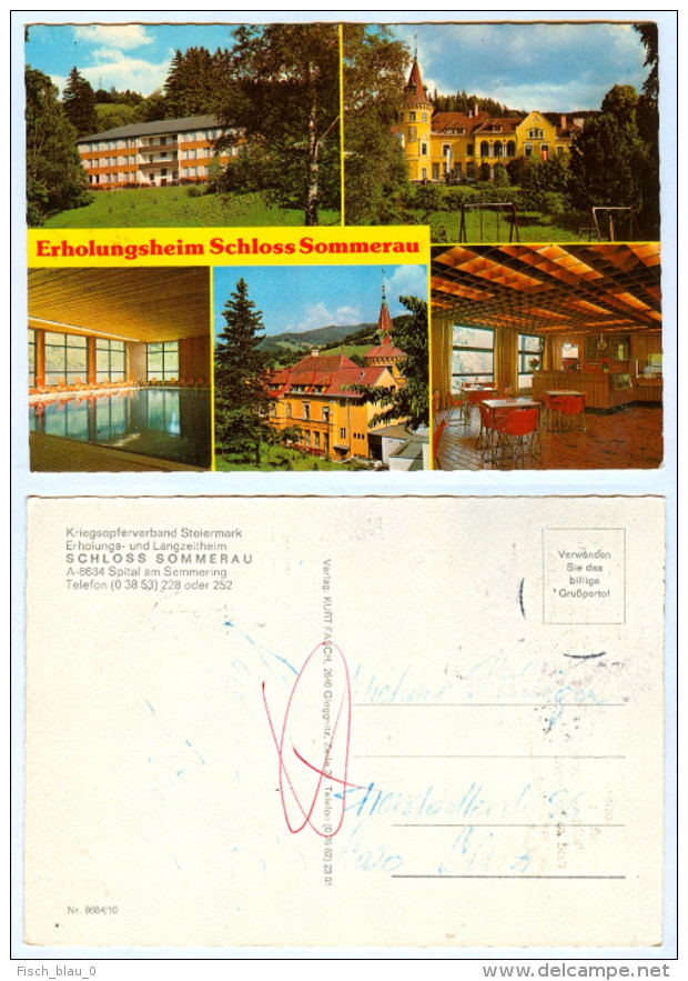 AK Steiermark 8684 Spital Am Semmering Schloß Sommerau Kriegsopferverband KOV A. Österreich Verlag Kurt Fasch Austria - Steinhaus Am Semmering