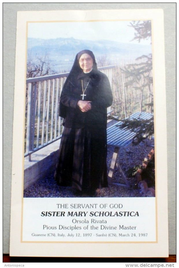 ITALIA - SANTINO DI SISTER MARY SCHOLASTICA SERVANT OF GOD - Santini