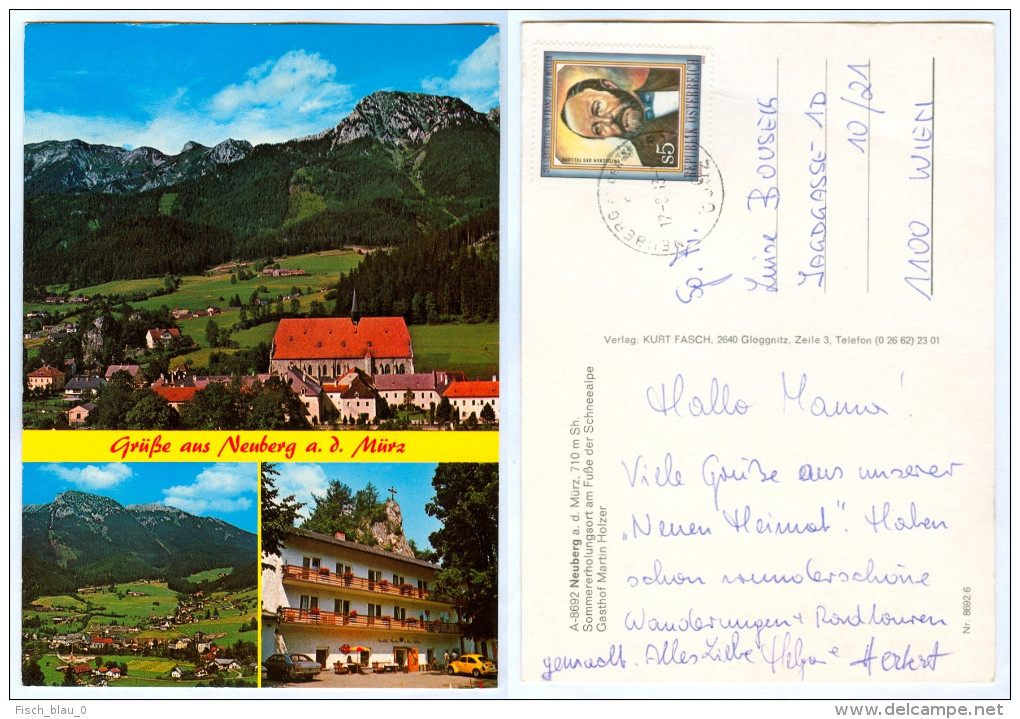 AK Steiermark 8692 Neuberg An Der Mürz Gasthof Martin Holzer Gasthaus Gasthof Österreich Schneealpe A.d. Austria A. - Mürzzuschlag