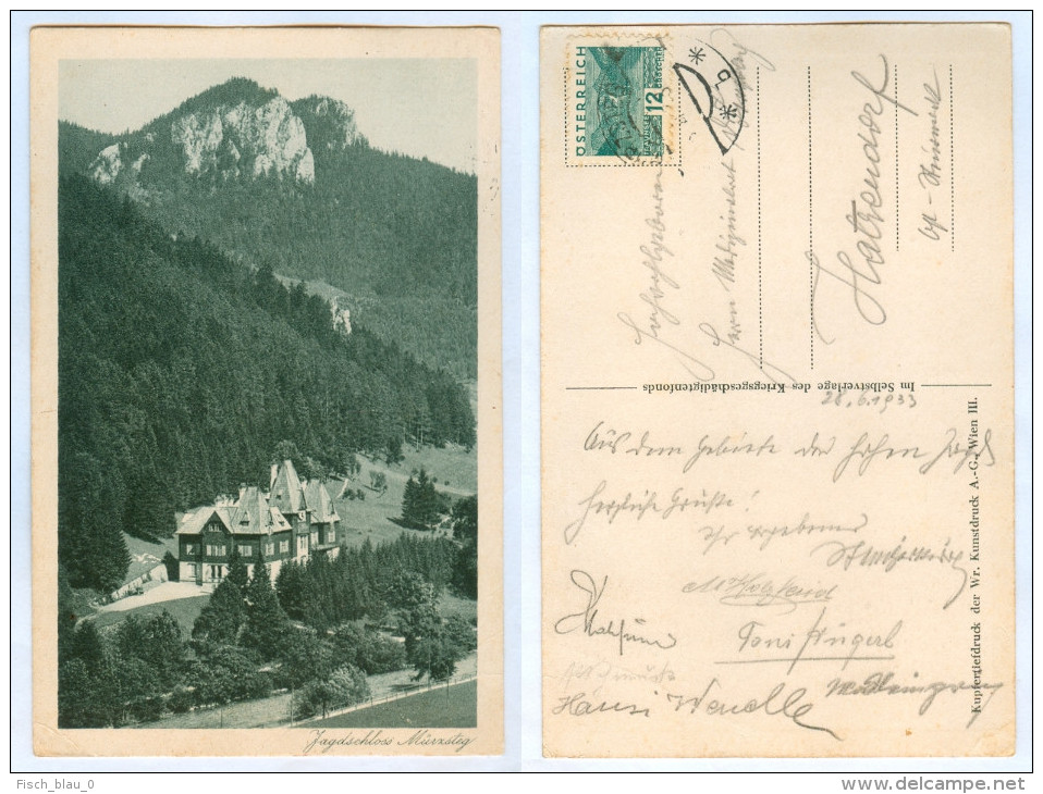 AK Steiermark 8693 Mürzsteg Jagdschloß Selbstverlag Des Kriegsgeschädigtenfonds Schloß Österreich Austria Styria Castle - Mürzzuschlag