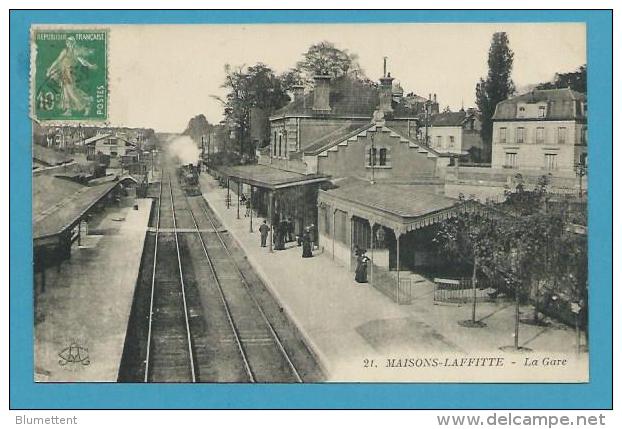 CPA Chemin De Fer Cheminot Arrivée Du Train En Gare MAISONS LAFFITTE 78 - Maisons-Laffitte