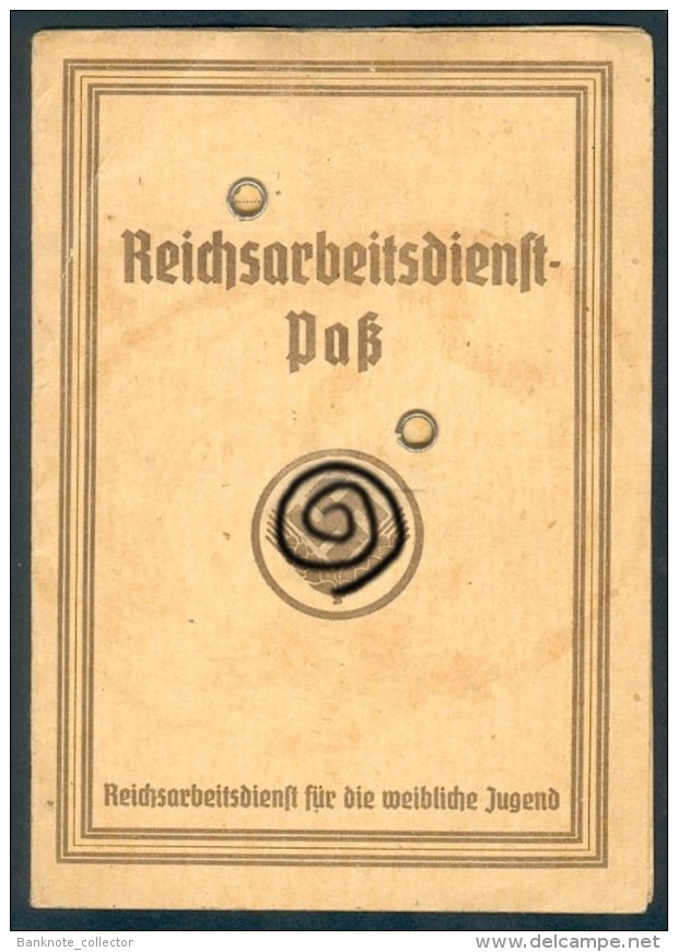 Deutschland, Germany - RAD - Reichsarbeitsdienst - Paß ( + 2 Fotos ) Von 1941 Aus Heidelberg ! - Historical Documents