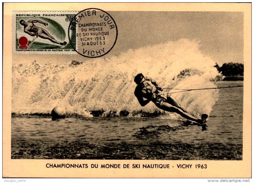 LES SPORTS..CHAMPIONNATS DE SKI NAUTIQUE..VICHY 1963....CPSM GRAND FORMAT - Water-skiing