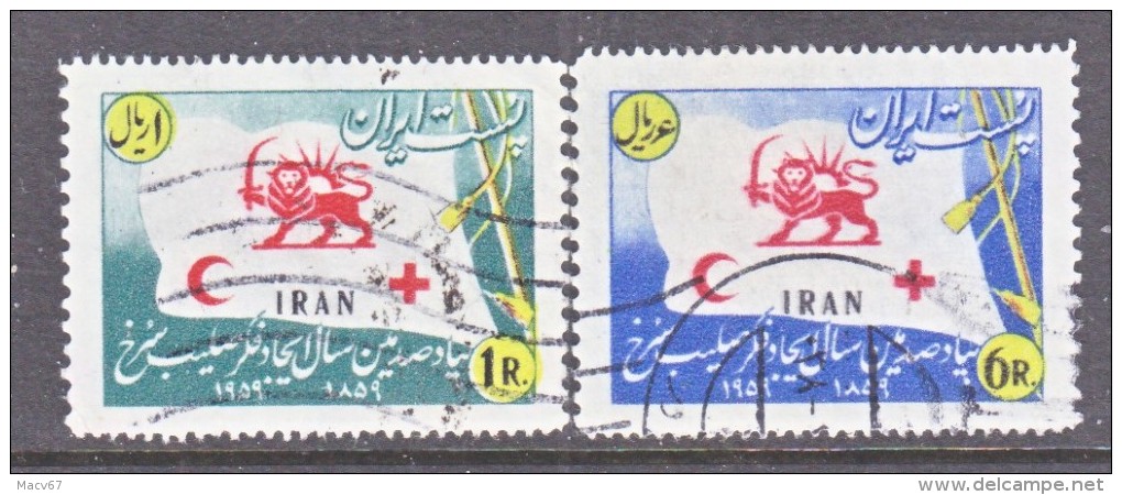 1 RAN   1132 A-B    (o)   FLAG     RED CROSS - Iran