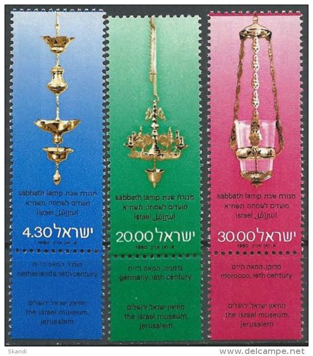 ISRAEL 1980 MI-NR. 822/24 ** MNH (156) - Nuevos (con Tab)