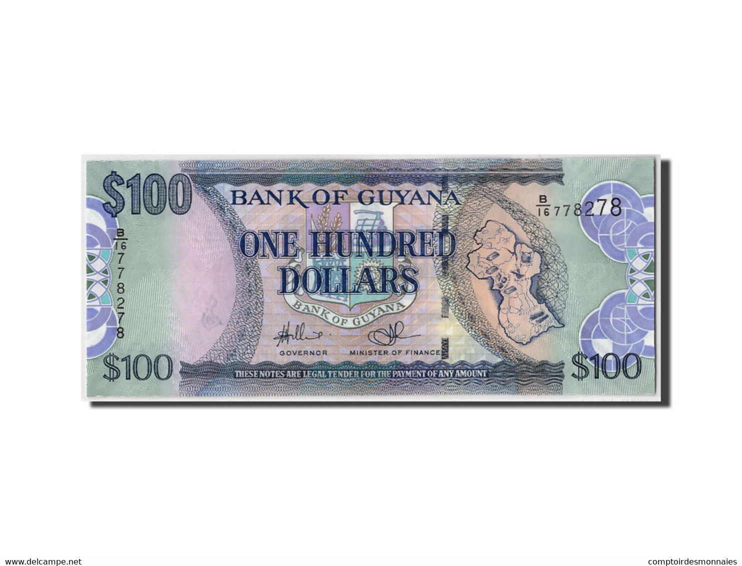 Billet, Guyana, 100 Dollars, Undated (2006), KM:36b, NEUF - Guyana