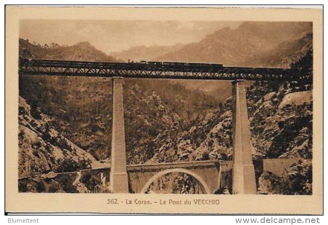 CPA Corse Corsica Vecchio Train Non Circulé - Corte