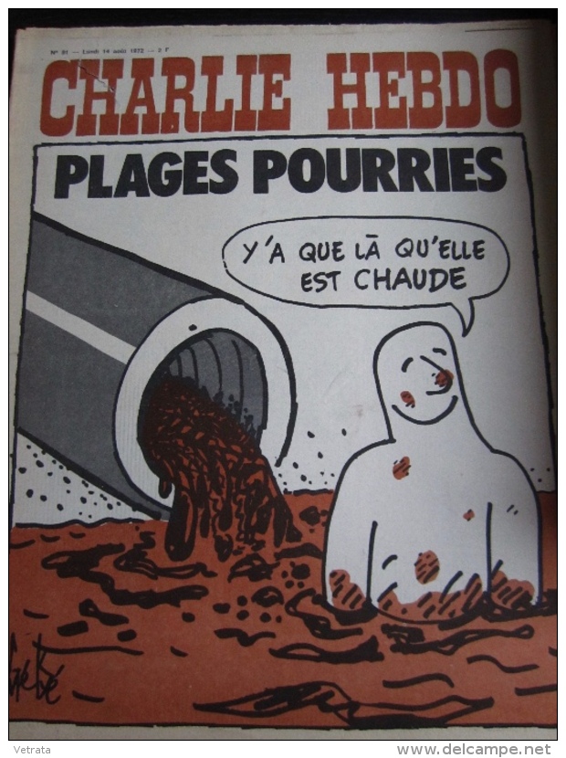 CHARLIE HEBDO N°91.   1972 (couverture De Gébé) - Autre Magazines