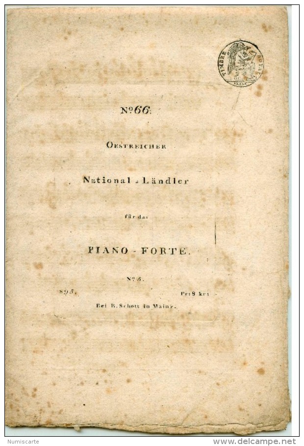 Partition  N° 66 Oestreicher National Länder Für Das Piano Forte - Bei B SCHOTT In MAINZ - Partitions Musicales Anciennes