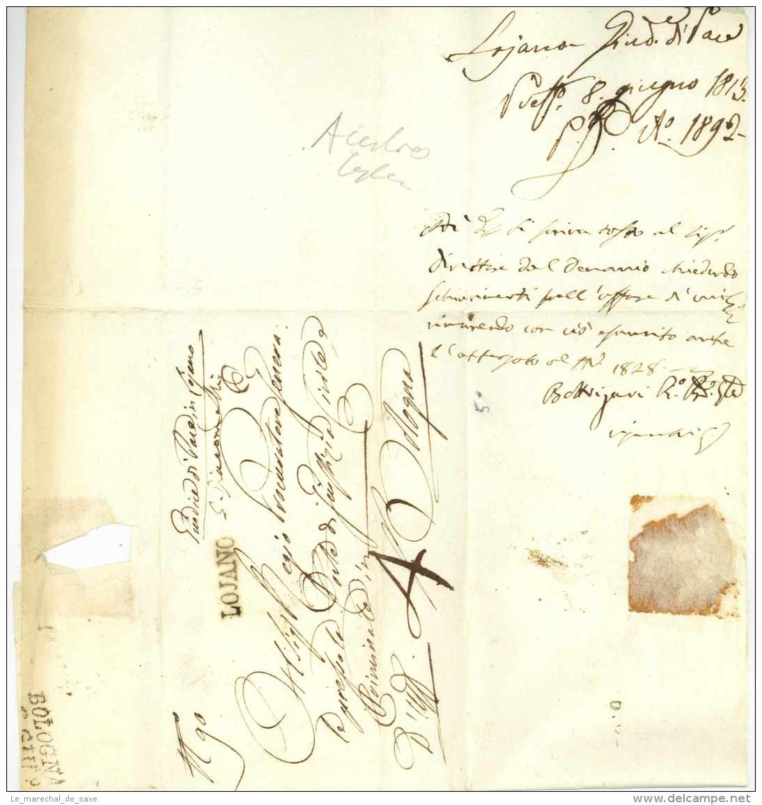 LOIANO Pour FORLI - 1813 - ...-1850 Préphilatélie
