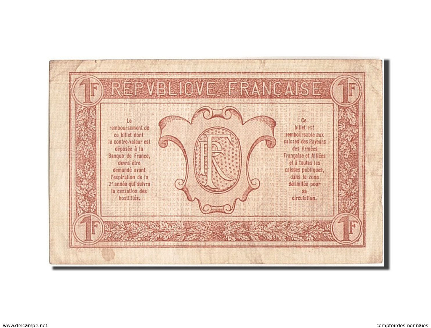 Billet, France, 1 Franc, 1917-1919 Army Treasury, 1917, 1917, TTB+ - 1917-1919 Tesoreria Delle Armate