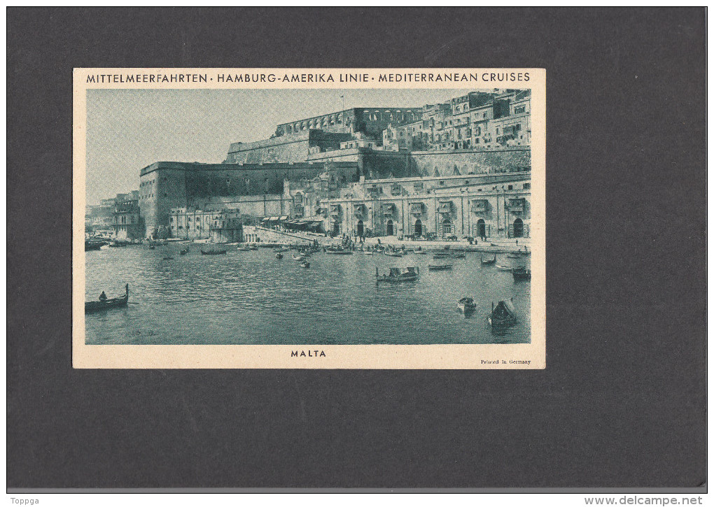 320) 1932 - AK Malta - Telegrammkarte - HAPAG - Dampfer "Oceana" - Malta