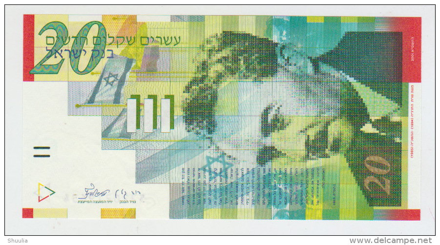 Israel 20 Liros (2001) Pick 59b UNC - Israel