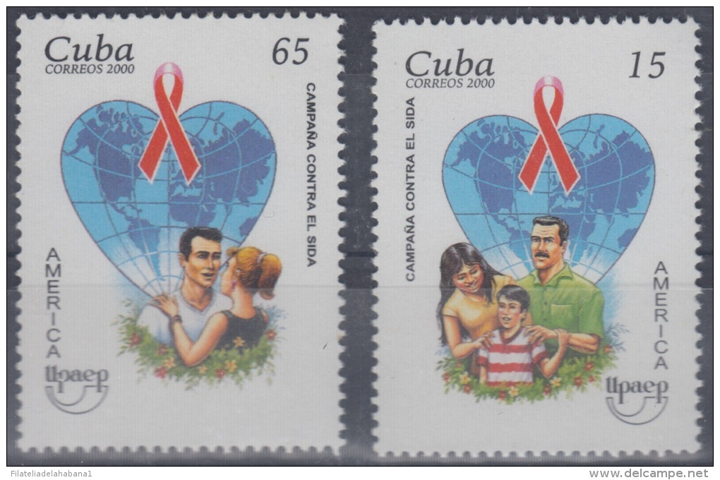 2000.22- * CUBA 2000. MNH. SIDA. AISD. AMERICA UPAEP. MEDICINA. MEDICINE. - Gebraucht