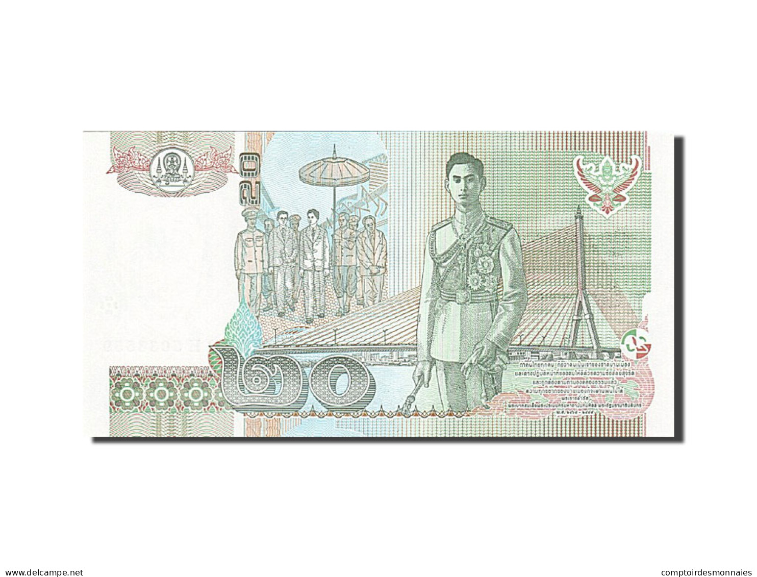 Billet, Thaïlande, 20 Baht, 2002, Undated (2003), KM:109, NEUF - Thaïlande