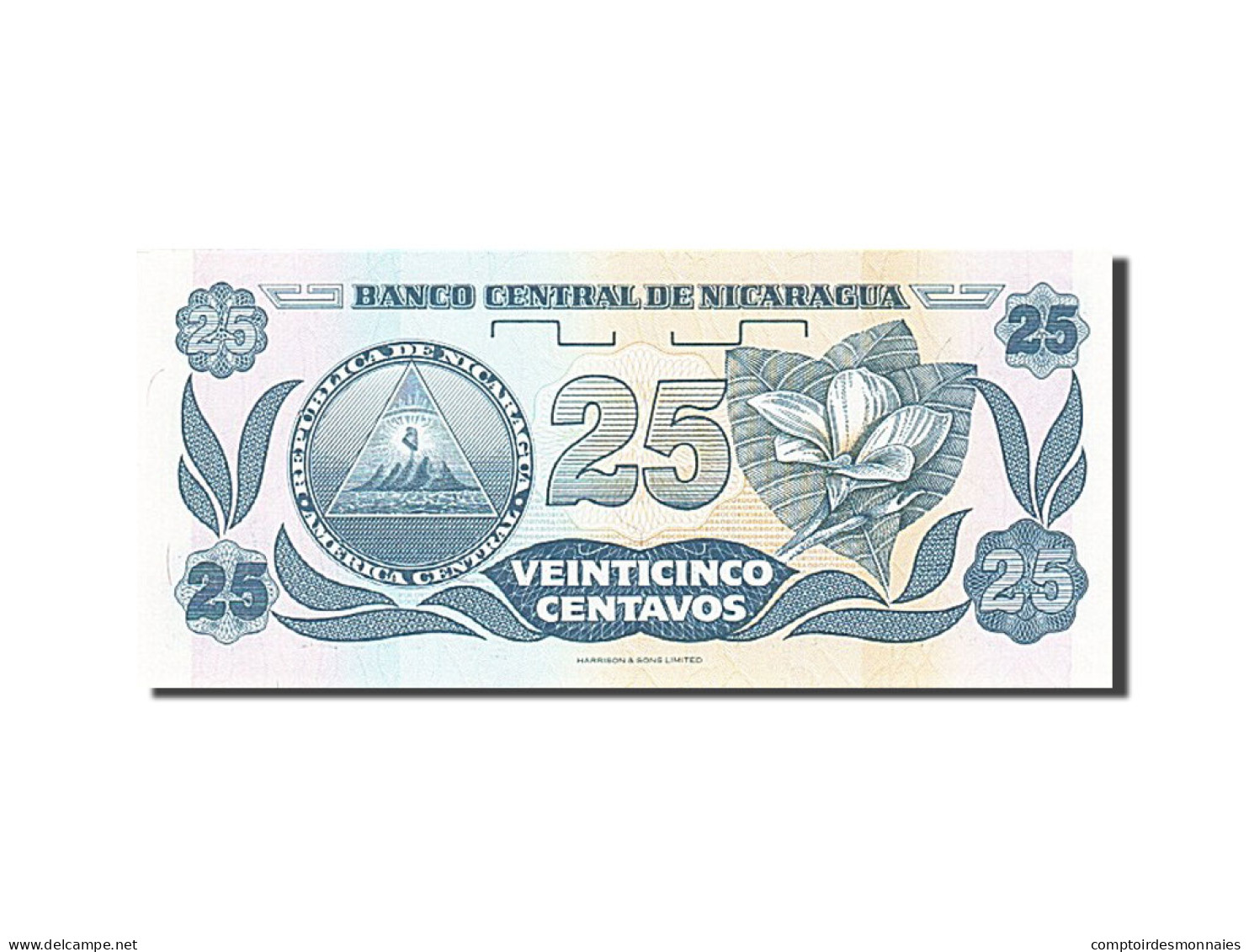 Billet, Nicaragua, 25 Centavos, 1991-1992, Undated (1991), KM:170a, NEUF - Nicaragua