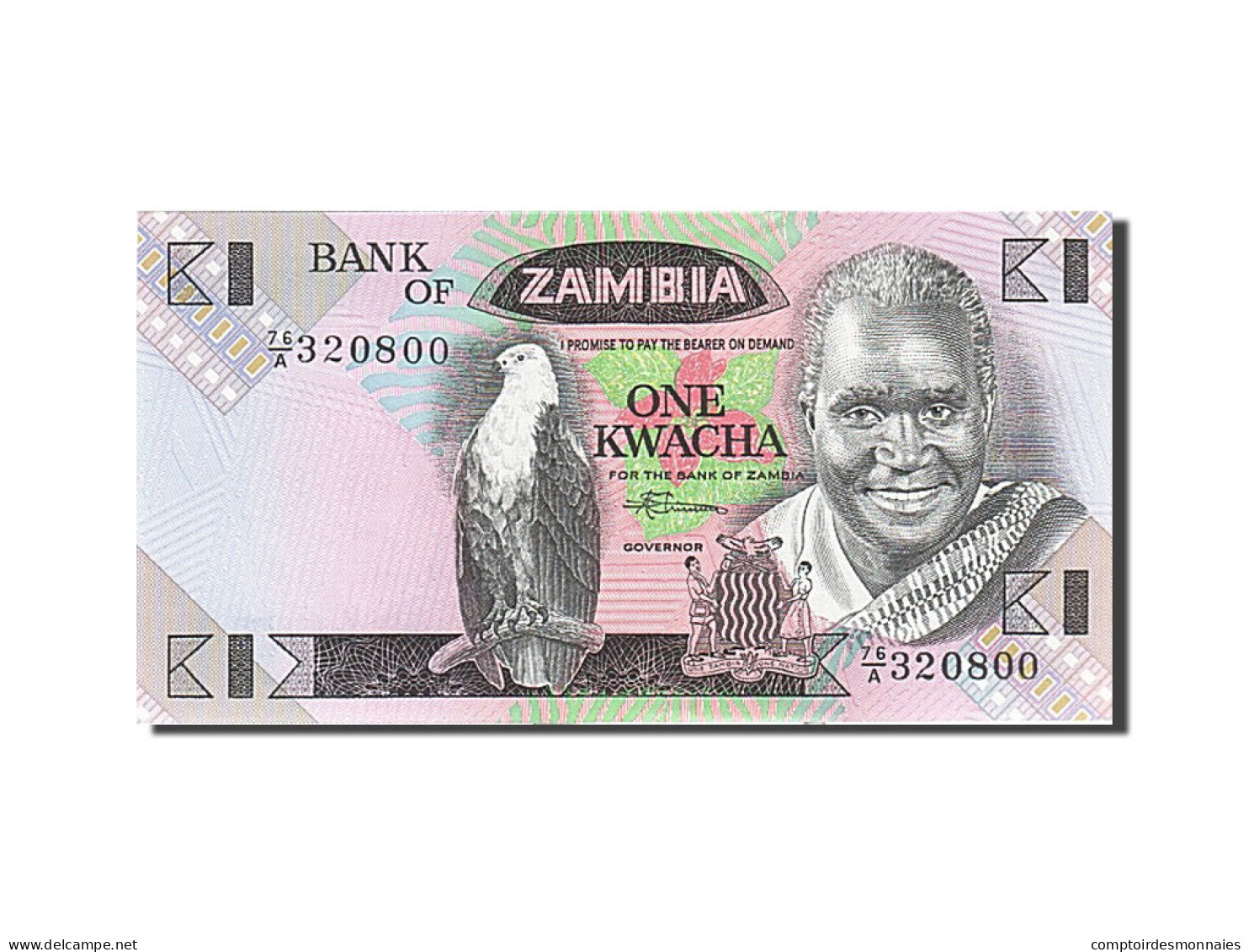 Billet, Zambie, 1 Kwacha, 1980-1986, Undated (1980-1988), KM:23b, NEUF - Zambie