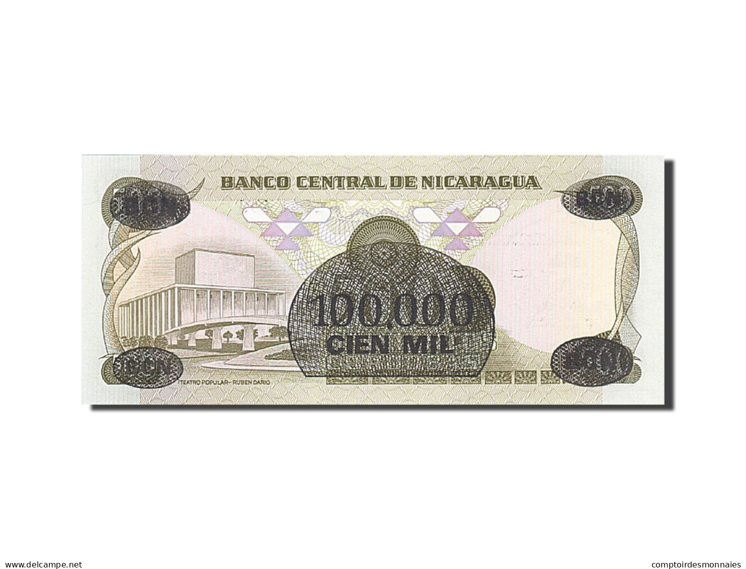 Billet, Nicaragua, 100,000 Córdobas On 500 Córdobas, 1987, 1987, KM:149, NEUF - Nicaragua