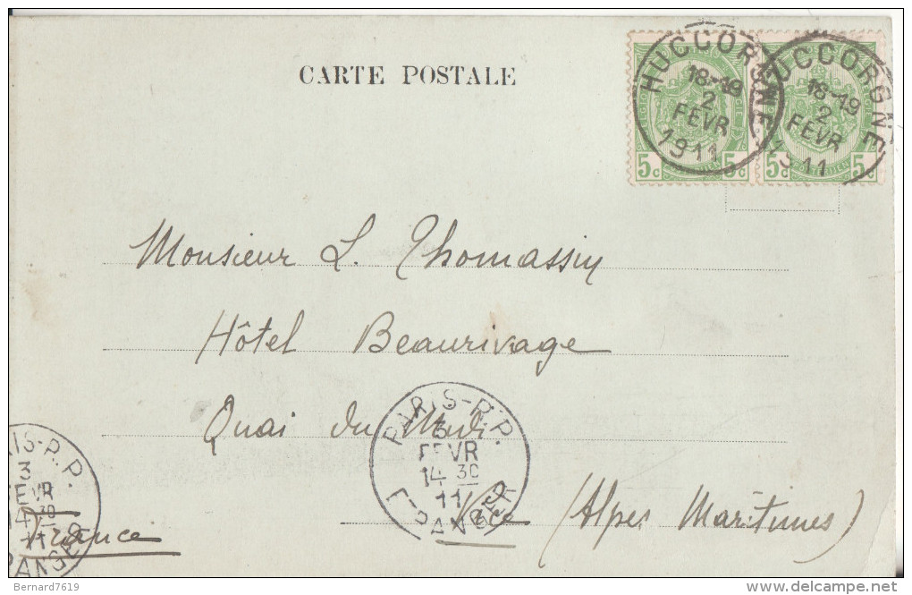 BELGIQUE Carte Lettre  Cachet Huccorgne - Collections & Lots