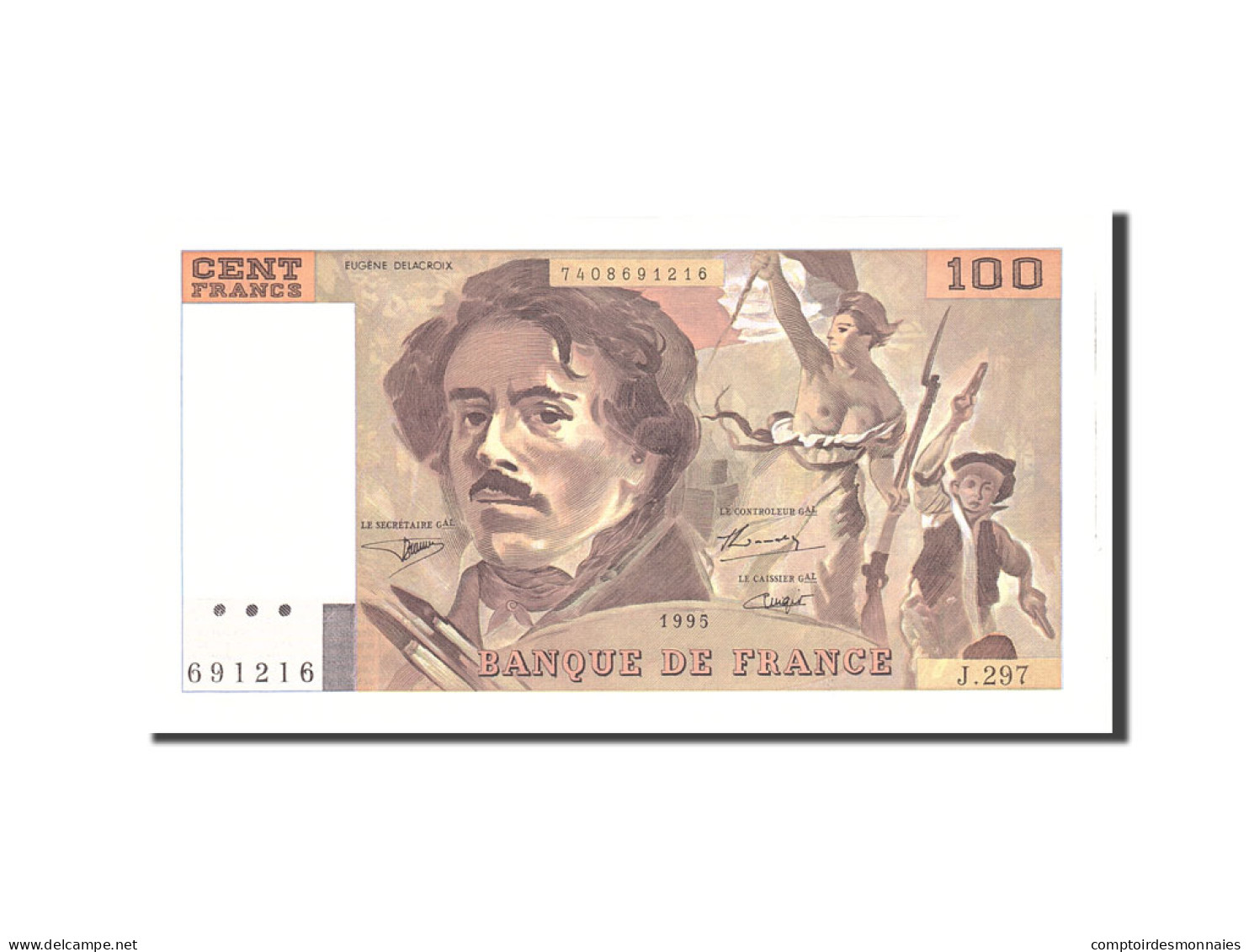 Billet, France, 100 Francs, 1995, Undated, NEUF, Fayette:69ter.2c, KM:154h - 100 F 1978-1995 ''Delacroix''