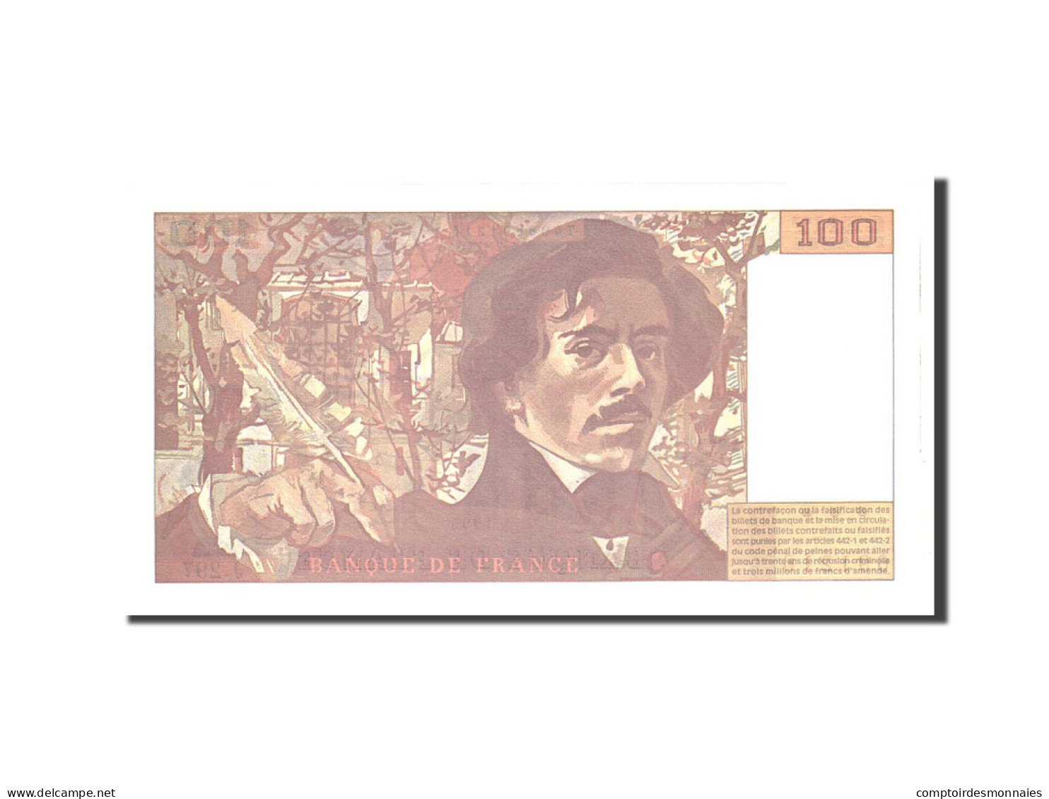 Billet, France, 100 Francs, 1995, Undated, NEUF, Fayette:69ter.2c, KM:154h - 100 F 1978-1995 ''Delacroix''