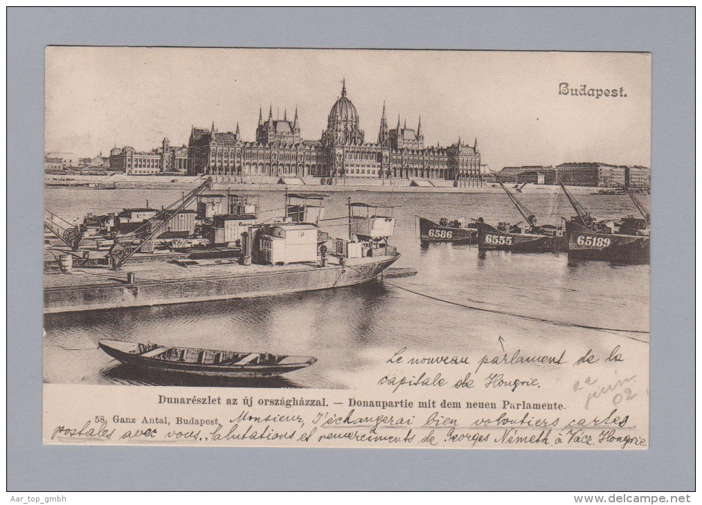 AK Ungarn Budapest 1902-06-20 Valz Donapartie Mit Dem Neuen Parlamente - Hongrie