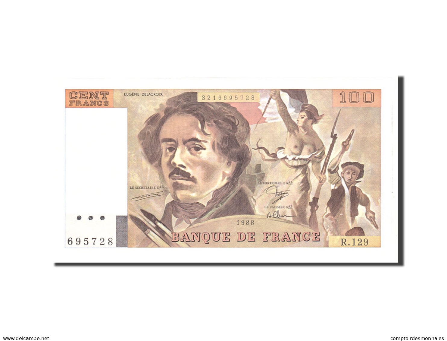 Billet, France, 100 Francs, 1988, Undated, SPL, Fayette:69.12, KM:154d - 100 F 1978-1995 ''Delacroix''