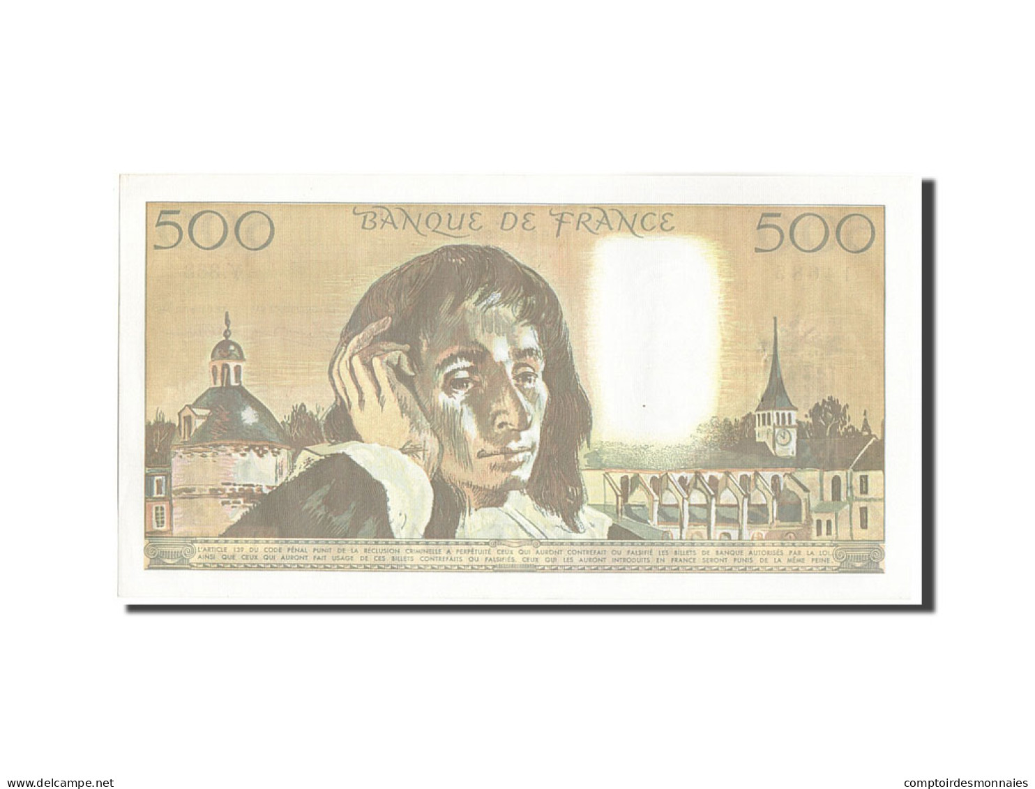 Billet, France, 500 Francs, 500 F 1968-1993 ''Pascal'', 1992, 1992-01-02, SPL+ - 500 F 1968-1993 ''Pascal''