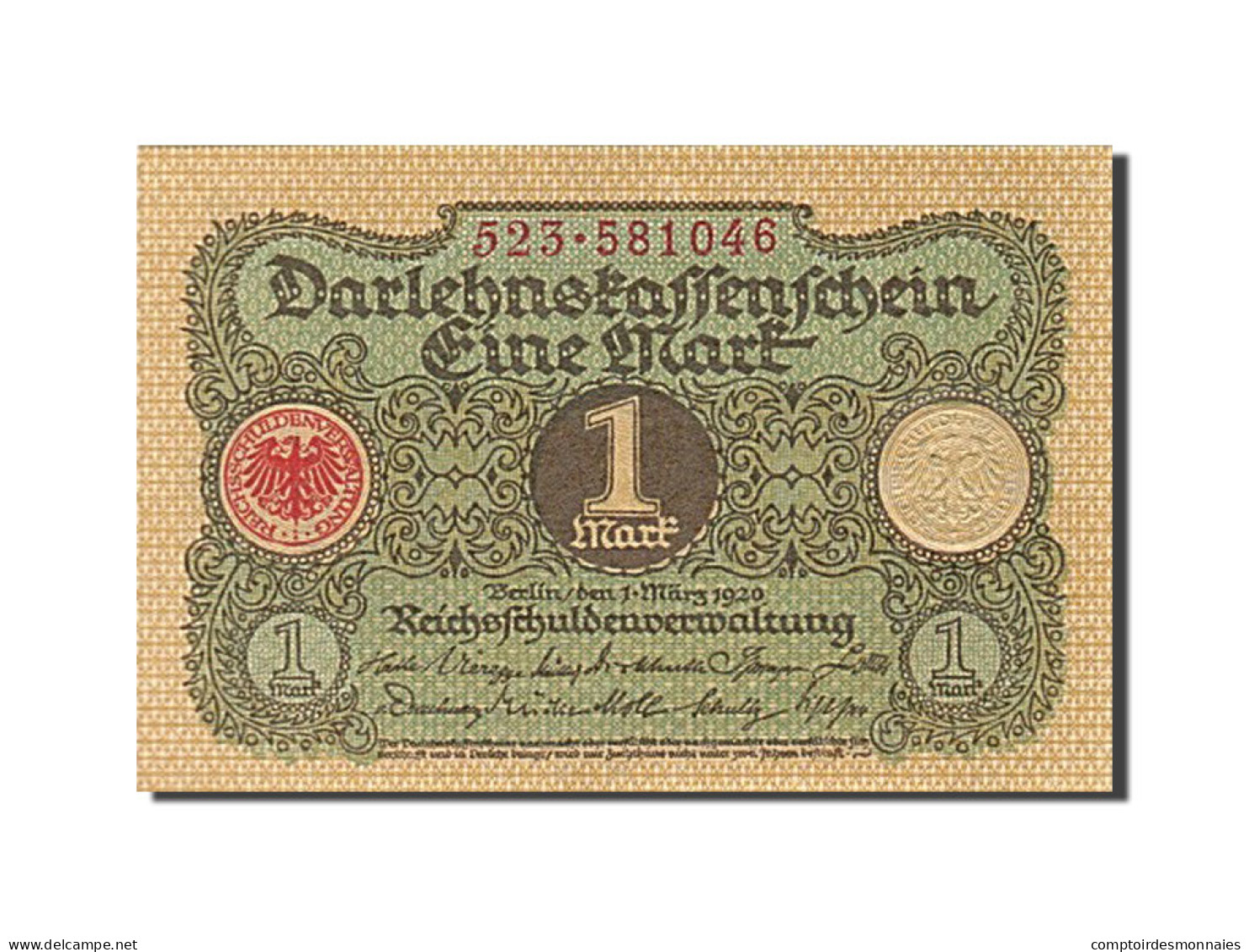 Billet, Allemagne, 1 Mark, 1920, 1920-03-01, KM:58, SPL - Zwischenscheine - Schatzanweisungen