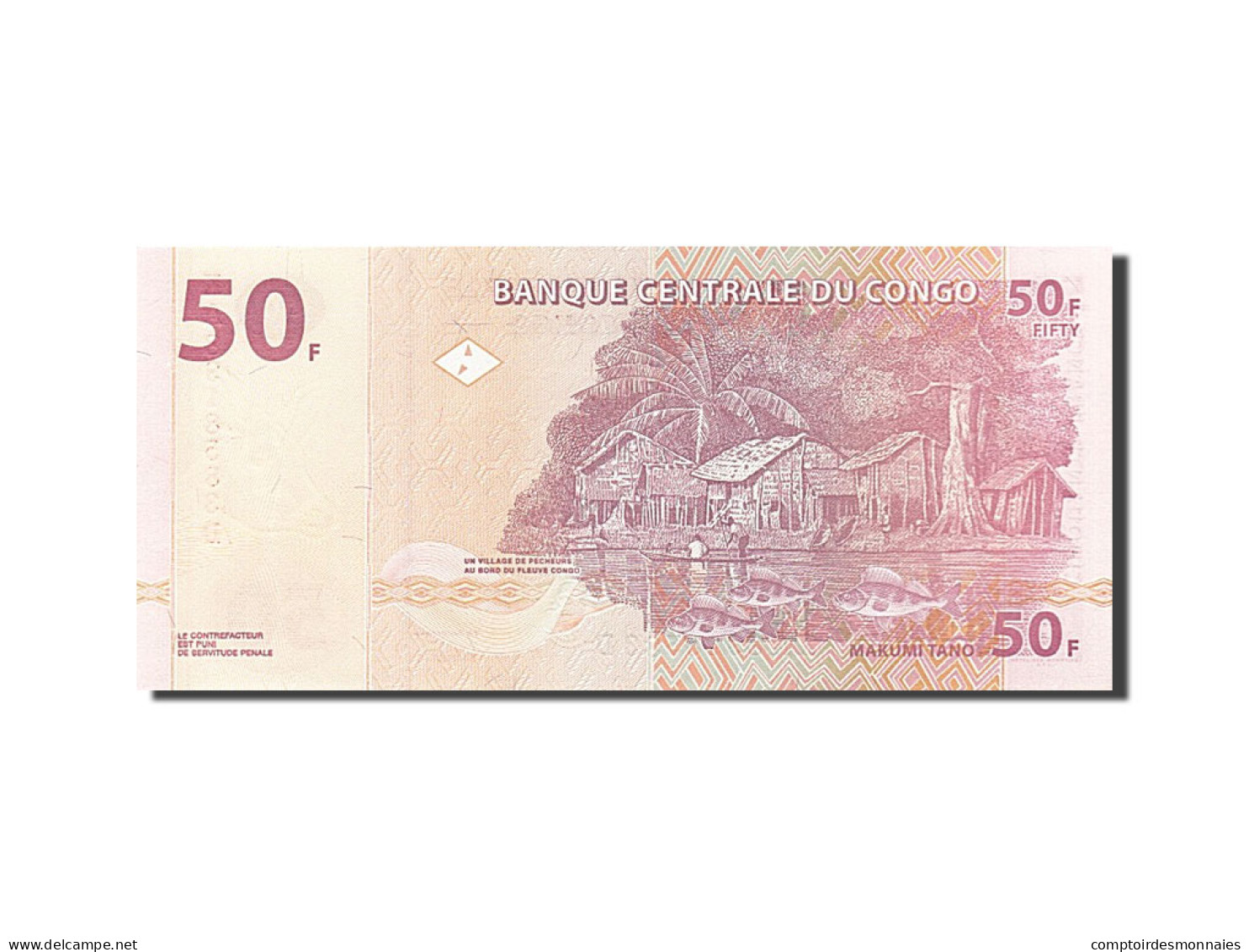 Billet, Congo Democratic Republic, 50 Francs, 2000, 2000-01-04, KM:91a, NEUF - Demokratische Republik Kongo & Zaire