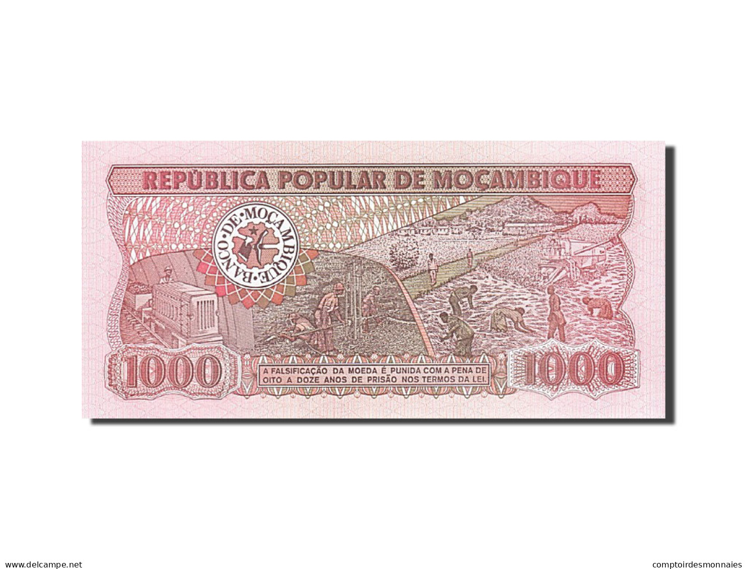 Billet, Mozambique, 1000 Meticais, 1983-1988, 1983-06-16, KM:132a, NEUF - Moçambique