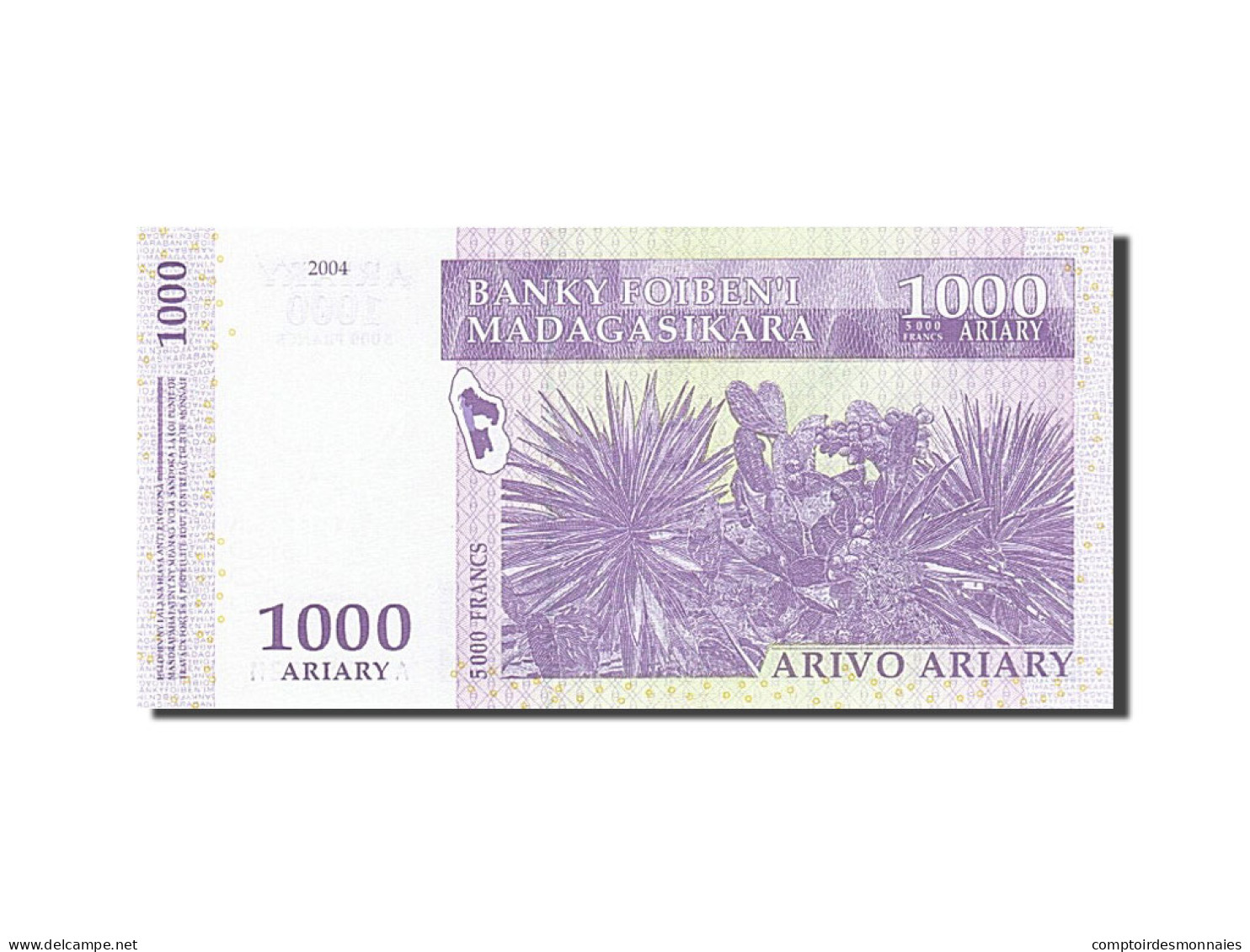 Billet, Madagascar, 1000 Ariary, 2004-2006, 2004, KM:89a, NEUF - Madagascar