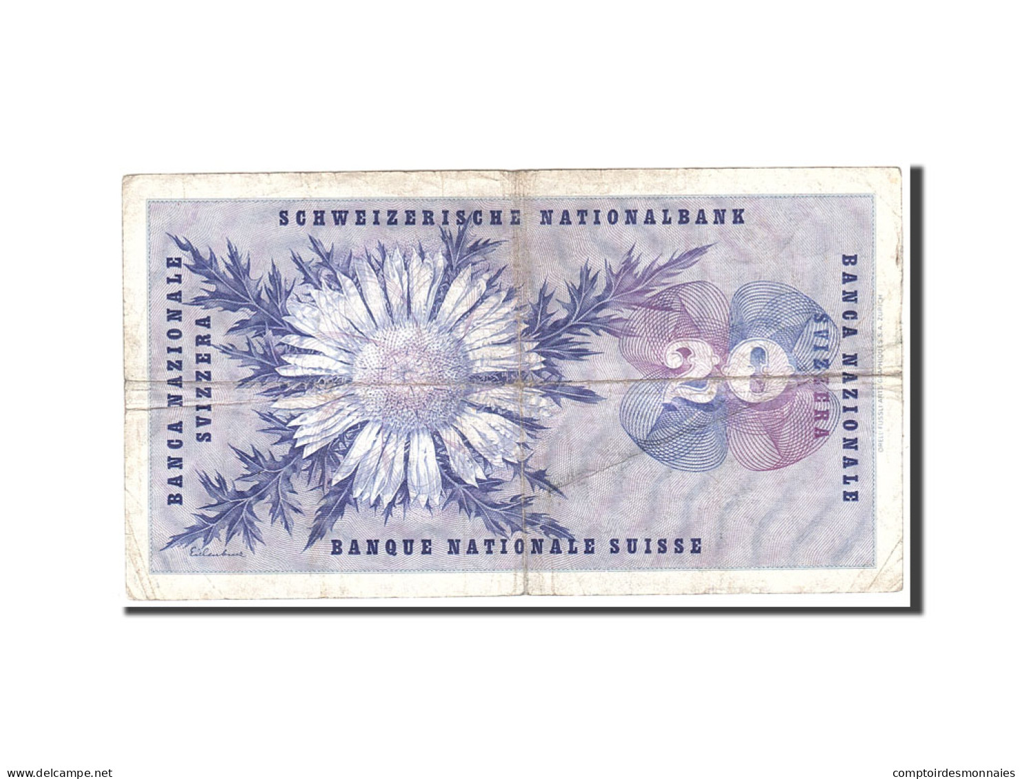 Billet, Suisse, 20 Franken, 1968, 1968-05-15, KM:46p, TB - Switzerland