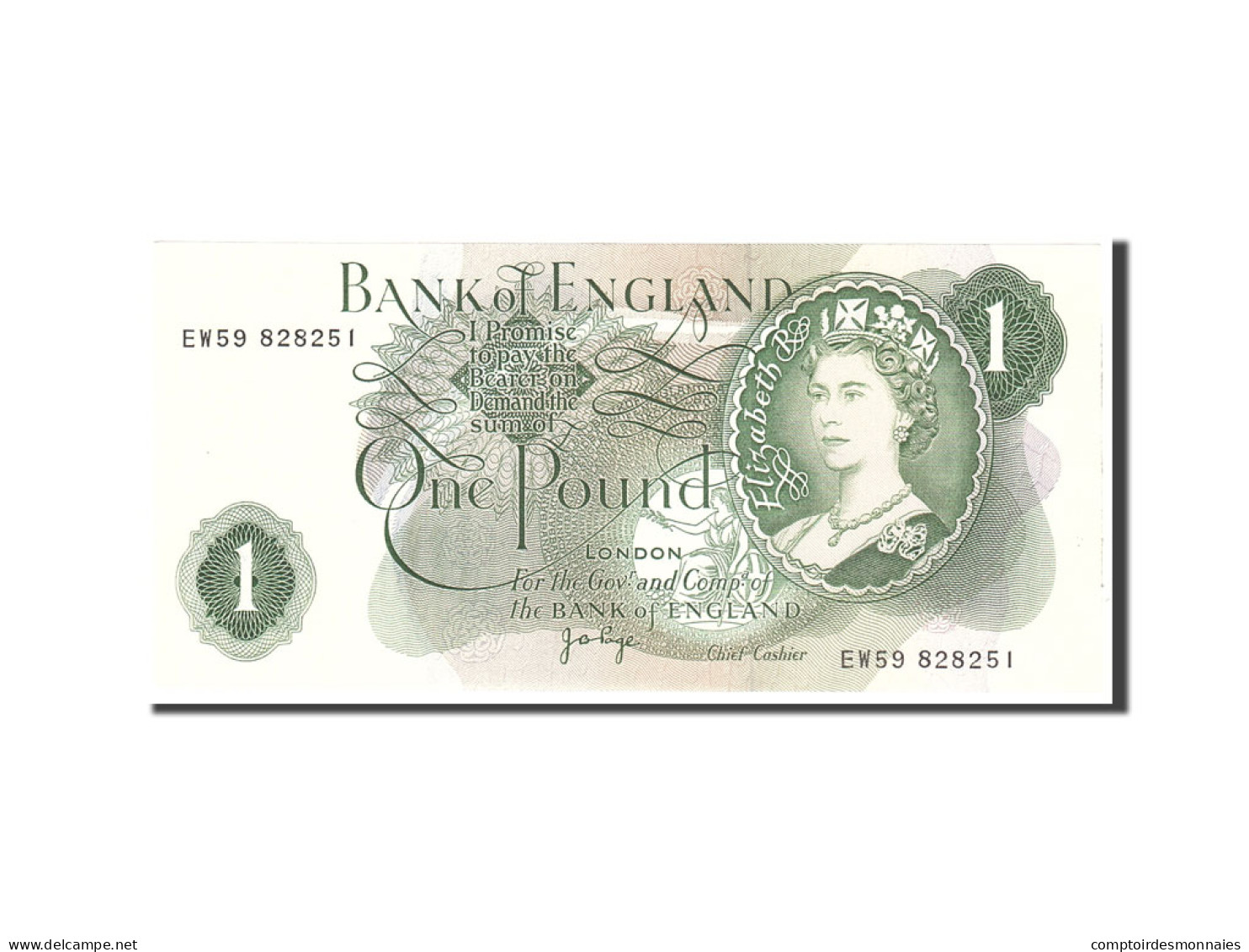 Billet, Grande-Bretagne, 1 Pound, 1970, Undated, KM:374g, NEUF - 1 Pound