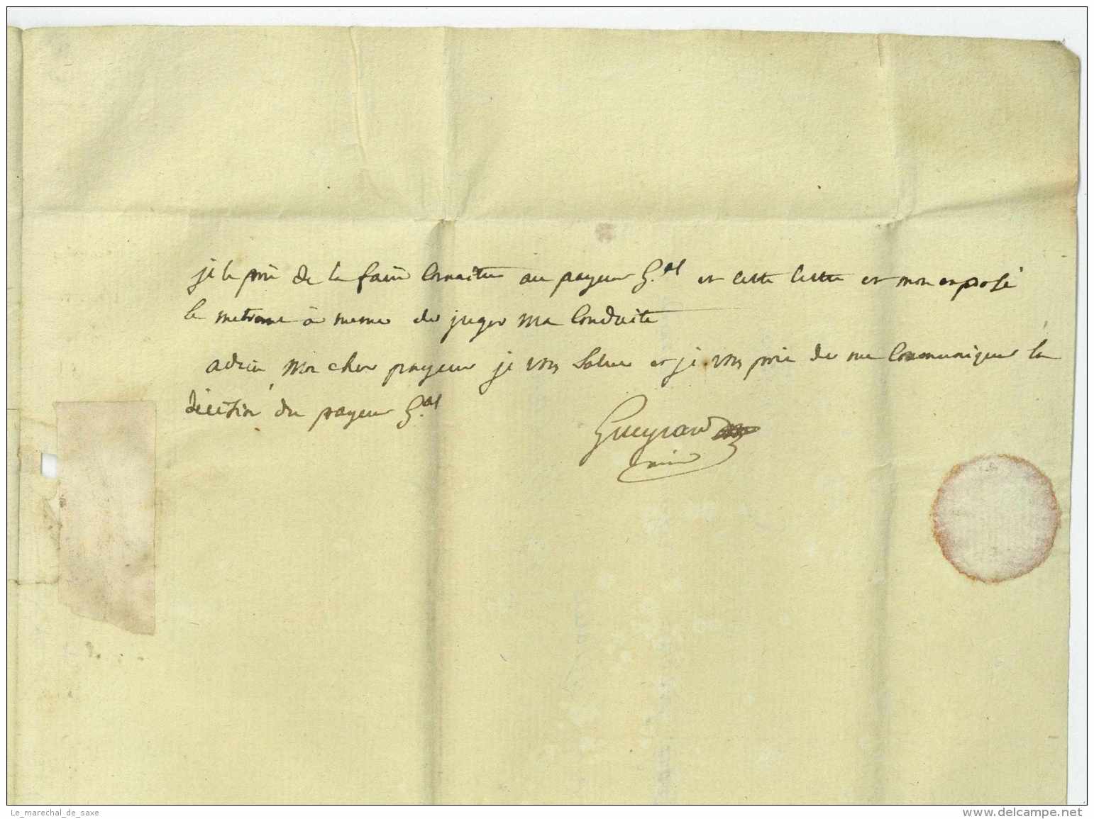 ARMEE D'ITALIE - Jean-Jacques GUEYRARD (1758-1837) Medecin En Chef - Turin Torino 1800 - Armeestempel (vor 1900)