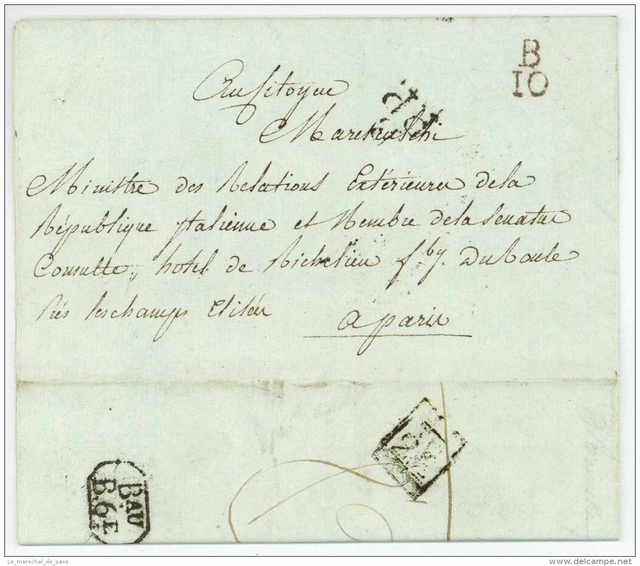 Roucelle De Montjay - Lettre à Marescalchi - Paris 1802 - 1801-1848: Precursores XIX