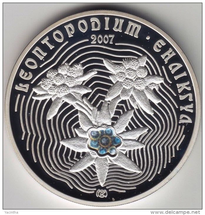 @Y@   KAZAKHSTAN 500 TENGE 2007 "EDELWEISS" PROOF - Kazajstán