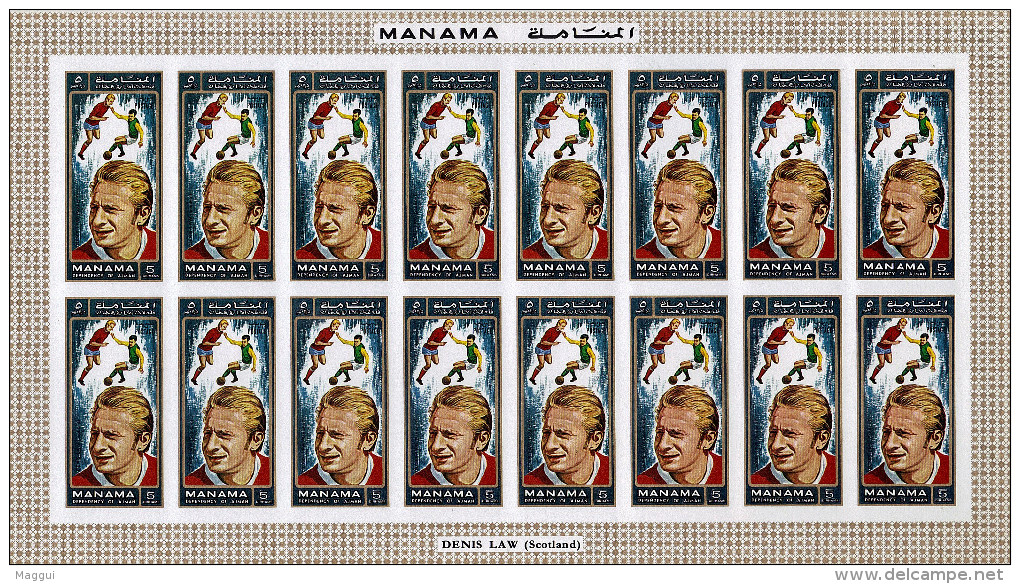 MANAMA   Feuillet   ( Denis Law   Ecosse )   * *   NON DENTELE   Cup 1970    Fussball  Soccer Football - 1970 – Mexico