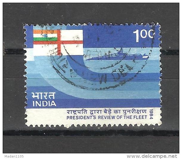 INDIA, 1984, Presidents Review Of Fleet,Vela, Submarine,  1  V,  FINE USED - Oblitérés