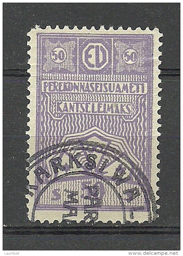 ESTLAND Estonia 1925 Revenue Tax Stamp Stempelmarke Kanzleisteuer O - Estonia