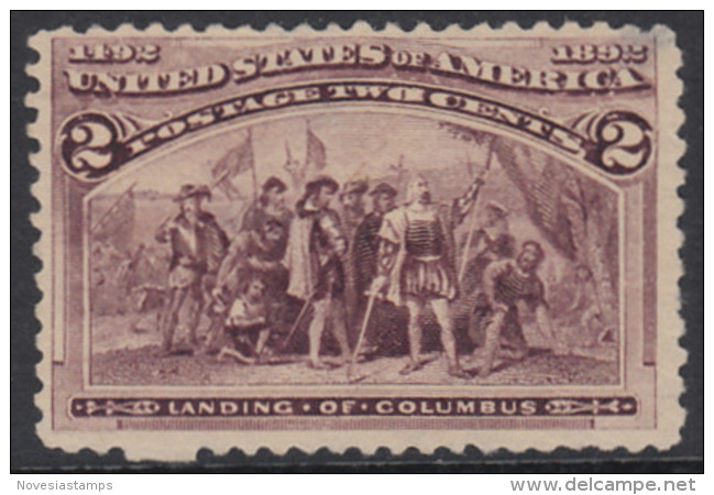 !a! USA Sc# 0231 SINGLE (without Gum) - Landing Of Columbus - Unused Stamps