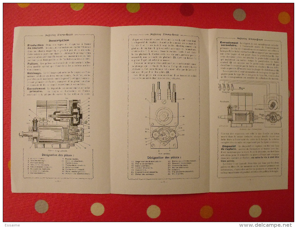 Dépliant Publicitaire De 1891 : Magneto Simms-Bosch à Bougies - Publicidad