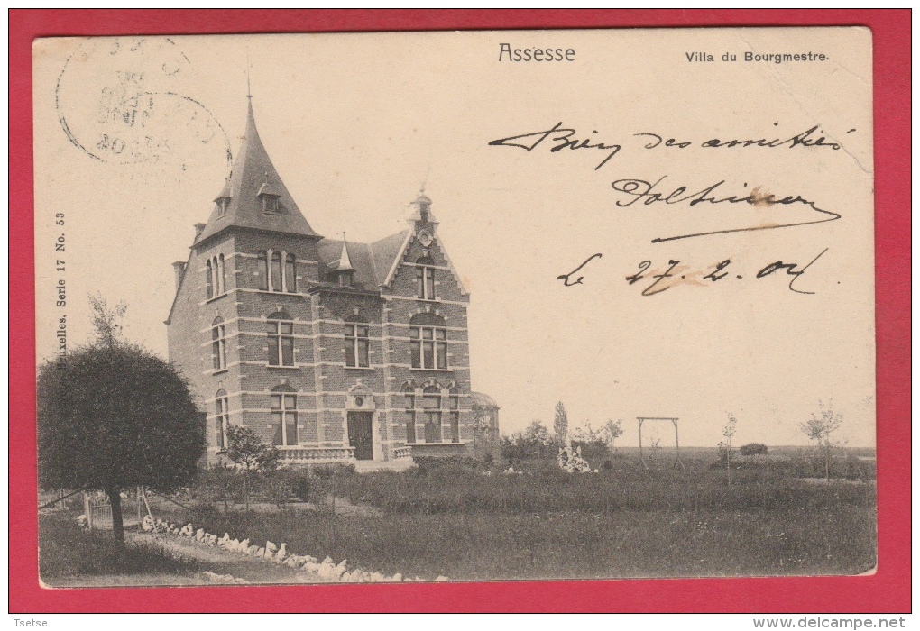 Assesse - Villa Du Bourgmestre - 1904 ( Voir Verso ) - Assesse