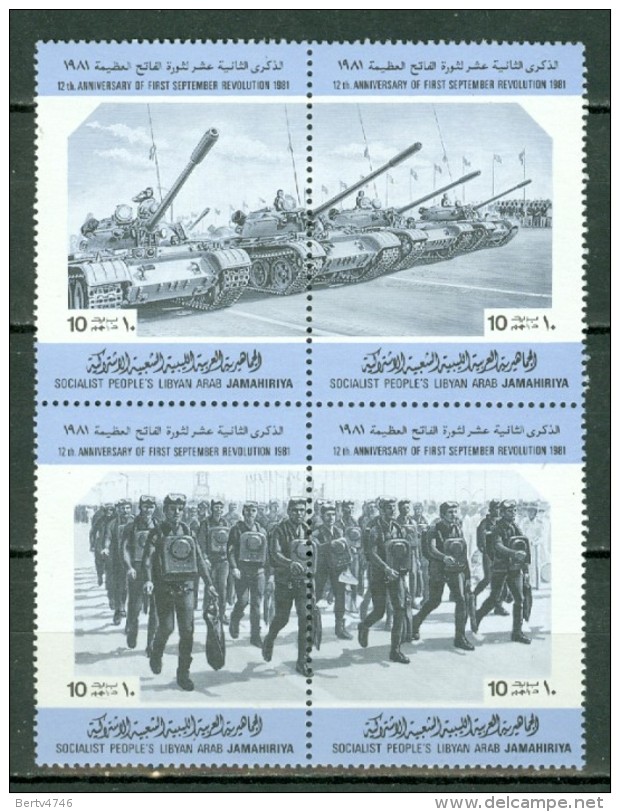 Libya 1981 MNH First September Revolution Mi 901/9020** 5 Bl Of 4 + Bl 41**, (6 Scans) - Libyen