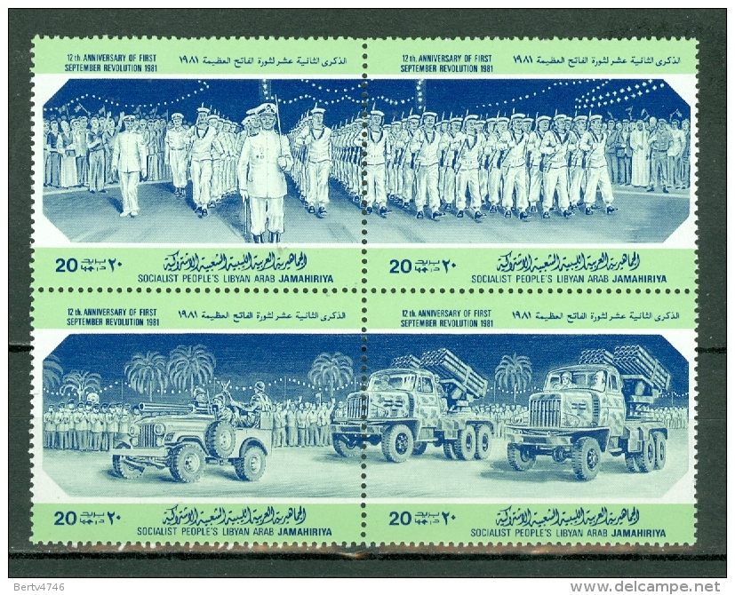 Libya 1981 MNH First September Revolution Mi 901/9020** 5 Bl Of 4 + Bl 41**, (6 Scans) - Libye