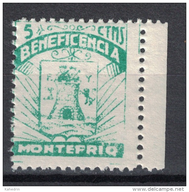 Guerra Civil War, Granada, Montefrio Beneficencia, Coat Of Arms **, MNH - Verschlussmarken Bürgerkrieg