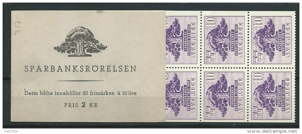 Suède 1945 Carnet C317 Neuf Caisse D´épargne De Göteborg - 1904-50