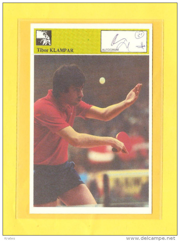 Svijet Sporta Card - Table Tennis, Special Edition, Autogram, Signature Card, Tibor Klampar, RRR - Tennis De Table